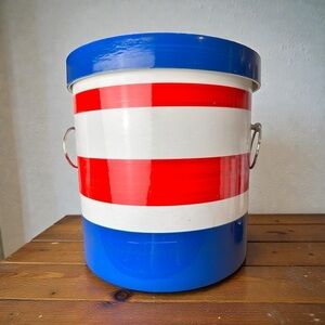 Retro Vintage beverage cooler, ice bucket, lid Cottagecore MCM